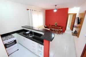 Kuchyň nebo kuchyňský kout v ubytování Aquaville Apart Hotel