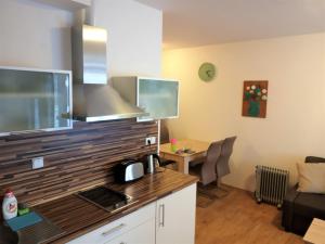 Kuchyň nebo kuchyňský kout v ubytování Apartmán Pohoda Lipno