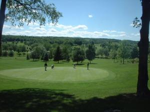 a group of people playing golf in a park at Byrncliff Golf Resort in Varysburg