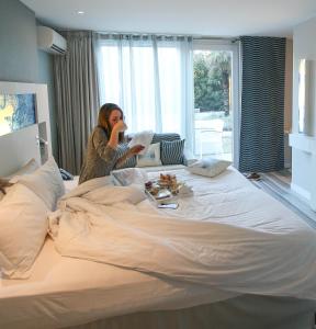 Cama ou camas em um quarto em Hôtel Josse