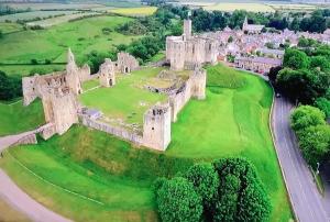 an aerial view of windsor castle in england at The Bridges B&B in Broomhill