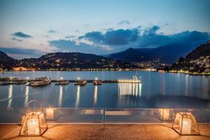 a view of the lake from a cruise ship at Vista Palazzo - Small Luxury Hotels of the World in Como