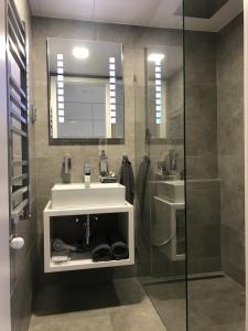 Wellness Apartments in Velence tesisinde bir banyo