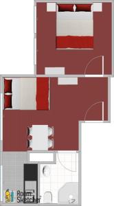 Plán poschodí v ubytovaní Apartmány Vilma