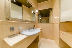 a bathroom with a sink and a mirror at Residence Seven Angels in Prague