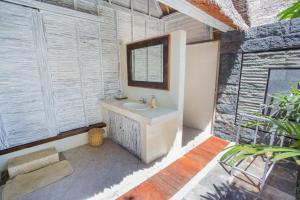 Posezení v ubytování Bay Shore Huts