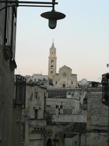 a view of a building with a clock tower at A casa di Bruna in Martella