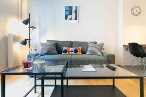 A seating area at TONIS Le Petit Nicolas 1BD Apartment in Koukaki!