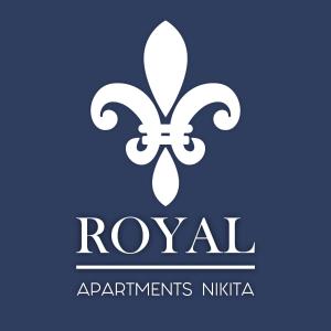 a logo for the royal apartments nitzka at Royal Nikita Apartments in Nikita