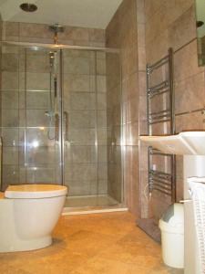 bagno con doccia e servizi igienici. di Weston Manor a Freshwater