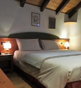 Giường trong phòng chung tại Hotel Cant del Gal