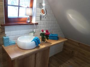 Kúpeľňa v ubytovaní Domek w Karkonoszach