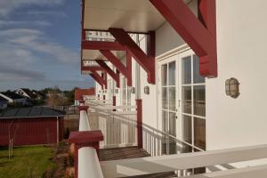 Balkón nebo terasa v ubytování Strandhotellet