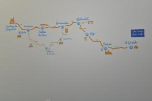 an illustration of a map of epcot at Hostel Albergue Baionamar in Baiona