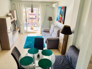 Χώρος καθιστικού στο Sea view Apartament