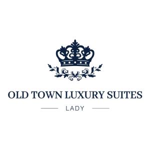 un logo di corona nera con una donna delle suite di lusso del centro storico di Old Town Luxury Suites 'Lady' a Città di Corfù