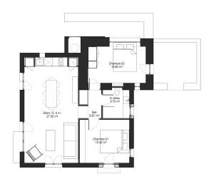 La petite maison في آكس أون بروفانس: مخطط ارضي للمنزل