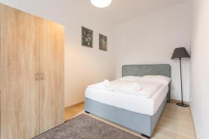 Postel nebo postele na pokoji v ubytování Apartment house in Vienna