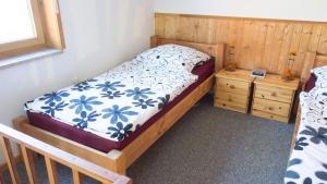 Postel nebo postele na pokoji v ubytování Ferienhaus Elbtalaue