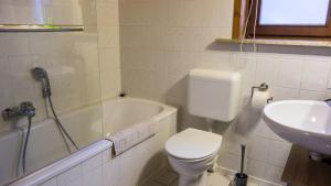 Koupelna v ubytování Ferienhaus Elbtalaue + 12 fotografií