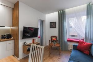 Televízia a/alebo spoločenská miestnosť v ubytovaní Central Apartments Piwna