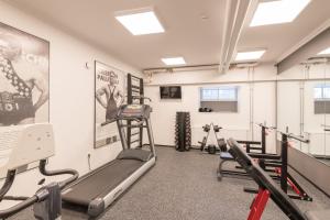 Fitness centrum a/nebo fitness zařízení v ubytování City Terrace Apartment Avangard - Large private roof terrace