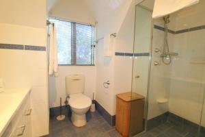 A bathroom at Cape Cod Beach House, 25 Skyline Crescent