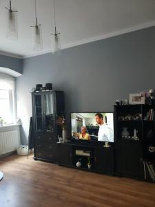 TV a/nebo společenská místnost v ubytování Apartament Danusia