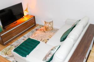 Uma TV ou centro de entretenimento em Graça Apartment