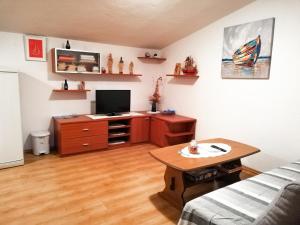 Televízia a/alebo spoločenská miestnosť v ubytovaní Apartments Branko
