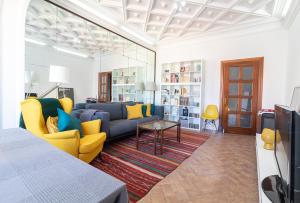 Et opholdsområde på La Casa de los Espejos