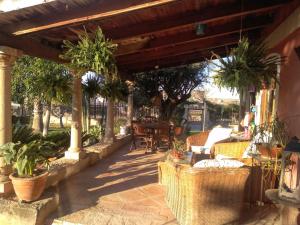 A garden outside La Toscana