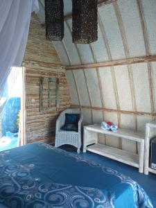 Postel nebo postele na pokoji v ubytování Casa Azzurra