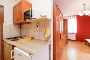 Kuchyňa alebo kuchynka v ubytovaní Almafa Apartmanház