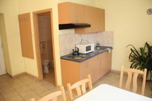 A kitchen or kitchenette at Afrodité Apartmanok