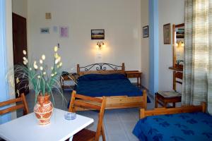 Llit o llits en una habitació de Hydroussa Apartments