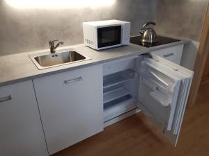 Kuchyň nebo kuchyňský kout v ubytování Apartmány Prima Nova Lake
