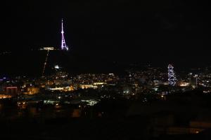 Γενική άποψη της πόλης Τιφλίδα ή θέα της πόλης από  αυτός ο ξενώνας