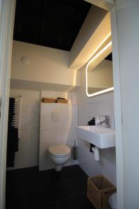 ein Bad mit einem WC und einem Waschbecken in der Unterkunft studio Vincent van Gogh in Amsterdam