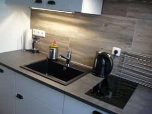 Kuchyň nebo kuchyňský kout v ubytování Privatzimmer Spahn in Mühlheim