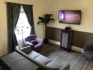 Μια τηλεόραση ή/και κέντρο ψυχαγωγίας στο Historic House - Two units in one large home.