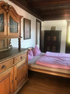 Postel nebo postele na pokoji v ubytování Schatzl Hütte