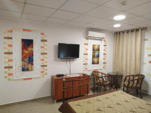 TV a/nebo společenská místnost v ubytování Hotel Rothschild 37
