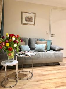 Ein Sitzbereich in der Unterkunft Reichel-Appartements