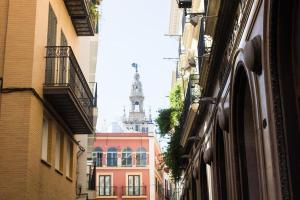 Udsigt til Sevilla eller udsigt til byen taget fra lejligheden