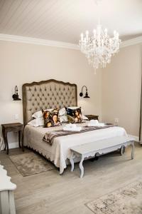 French Karoo Guesthouse tesisinde bir odada yatak veya yataklar