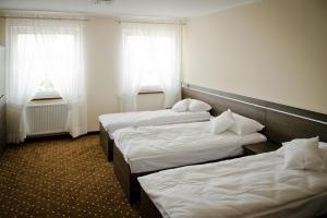 Postel nebo postele na pokoji v ubytování Hotel Podkowa
