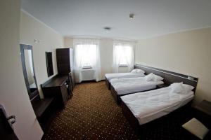 Postel nebo postele na pokoji v ubytování Hotel Podkowa