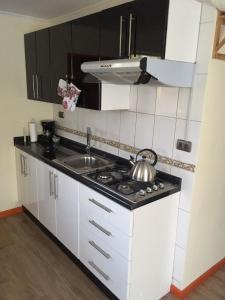 Köök või kööginurk majutusasutuses Los Pinos de Quilvo