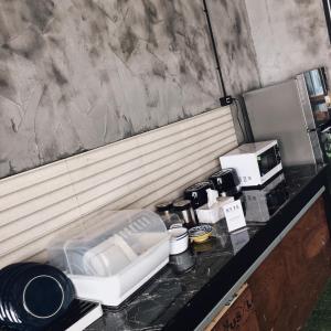 Kuchyň nebo kuchyňský kout v ubytování BYTE hostel